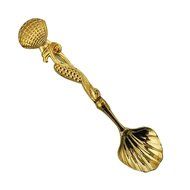 Retro Creative Coffee Scoops Stirring Spoon Sugar Spoon Tea Spoon with Fruit Fork Set of 6 (Silver) N18