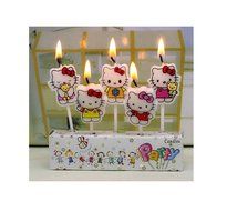ADELEWAYS Cartoon Animal Party Candles Cake Cupcake Decoration Kitty Set of 5 pcs