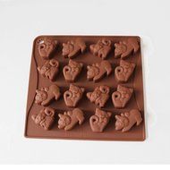 X-Haibei Cute Cat Kittens Chocolate Candy Soap Jello Silicone Mold Baby Shower Favor