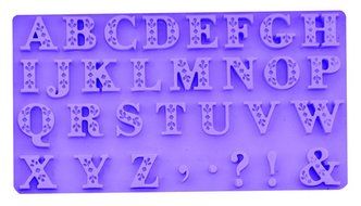 Beauty Clubs 3D Cake Chocolate Sugarcraft Cutter Mould Alphabet Letter Silicone Fondant Mold N4