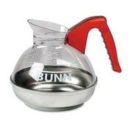 12-Cup Coffee Carafe for Pour-O-Matic Bunn Coffee Makers, Orange Handle, Sold as 1 Each