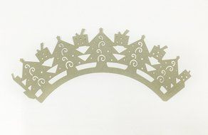 HUAL Cupcake Wrappers 50 Filigree Artistic Bake Cake Paper Cups Christmas tree Lace Laser Cut Liner Baking Cup... N5