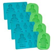 Multi Sized Lego Silicone Minifigure Gummy Candy, Cake Baking, Jello Mold &amp; Ice Cube Trays (4 Sets)