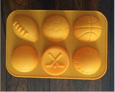 Sports Balls Athlete silicone Mold Chocolate Candy fondant mold Mini Cake Pan N2