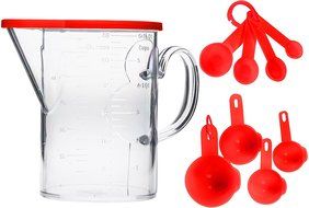 Christmas Red Measuring Cups and Spoons N2