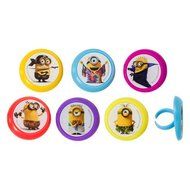 Despicable Me Minions Evolution Cupcake Rings - 24 pc
