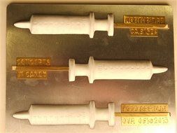 Syringe Lollipop Candy Mold OVR061 Occupation Vacation Retirement Chocolate Candy Mold