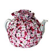 Teapot Cozy, tea warmer with Pink Dogwood Flowers for a 5-8 cup teapot #317 N4