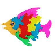 Fish Puzzles Toys &#65292;BeautyVan Wooden Lovely Fish Blocks Puzzle Kid Educational Toy Cartoon N4