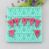 Sher Flag Letter Texture Pad Fondant Cake Molds Chocolate Mould For The Kitchen Baking N2