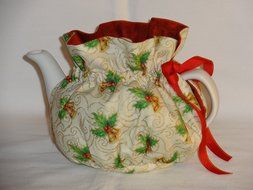 2 Cup Christmas Print Reversible Tea Pot Cozy N3
