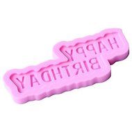 Sher Happy Birthday Shaped Fondant Cake Chocolate Silicone Mold, Decoration Tools Bakeware N2