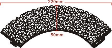 Sorive &reg; Pack of 120 Black Cupcake Wrappers Filigree Artistic Bake Cake Paper Cups Little Vine Lace Laser Cut... N6