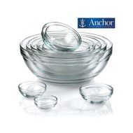 Anchor Hocking 10-piece Glass Mixing Bowl Set Different Size - Large to Small. Beautiful, Compact Bowls Set. N3