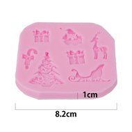 Christmas Reindeer Santa Gift Silicone Fondant Mould Cake Decor Bake Mold N3
