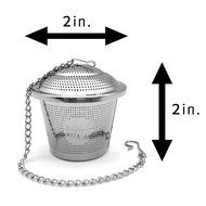 BoldDrop Extra Fine Loose Leaf Tea Infuser / Stainless Steel Filter with Extended 7&quot; Chain (1 pack) N6