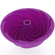 Elbee BPA Free Silicone Spiral Bundt Cake Pan