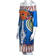 Printed Hip Dress,Morecome Women African Print Half Sleeve Dress N4