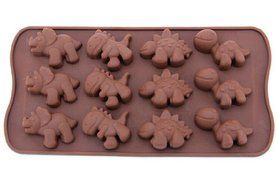 Yingwei Candy Molds, Chocolate Molds, Silicone Molds, Soap Molds, Silicone Baking Molds with 4 style Dinosaur N2