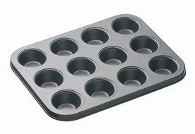 26cm x 20cm Master Class Non-stick 12 Hole Mini Tart Pan
