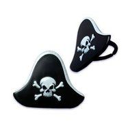 Pirate Hat Cupcake Rings - 24 ct