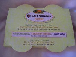 Le Creuset Poterie French Ramekins, Set of 4 Red, 4 3/4 Oz.