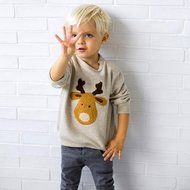 Coat,BeautyVan Cute Boy Christmas Elk Winter Tops Outwear Pullover Sweatshirt Warm Coat Clothes (4T, Khaki) N5