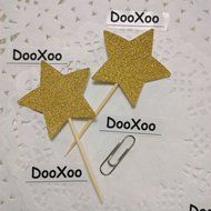 DOOXOO Twinkle Twinkle Little Star Cupcake Toppers Twinkle Star Birthday Star Cupcake Toppers Star Baby Shower...