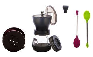 Orjoecoffee Ceramic Burr Manual Grinder Black N6