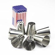 TANGCHU Russian Piping Tips 7PCS/SET Stainless Steel Large Size Icing Syringe Set DIY Nozzle N4