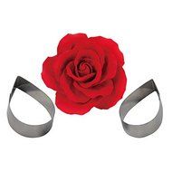 Sher FOUR-C Stainless Steel Rose Flower Cutter Fondant Sugar Craft Cupcake Mold Baking Accessories Cookie Decorating... N4