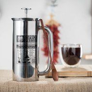 Espro Press Stainless Steel Coffee Press (3-4 cups, 18 oz) Bundle with Wooden Spoon, Double Wall, Vacuum Insulated... N9