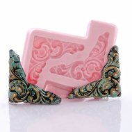 Victorian Corner Scroll Work Silicone Mold Food Safe Fondant, Chocolate, Candy, Resin, Polymer Clay, Craft, Jewelry... N2