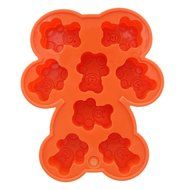 CECII Chocolate Molds, Candy Molds, Silicone Molds, Soap Molds, Silicone Baking Molds-8pcs Bear ( red,orange,green...