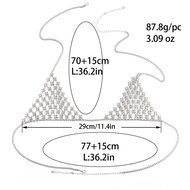 Underwear, PHOTNO Retro Fashion Silver Bra Body Pendant Necklace Chain Bikini Chain N7