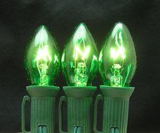 7 Watt C7 Transparent Outdoor Patio Party Christmas Novelty Replacement Bulbs, 25 Pack (Red) N9