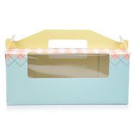 WYTD Portable Swiss Roll Cake Boxes Bakery Cake Gift Boxes With Window Pink (Pack of 4) N5