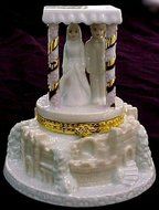 Jewish Wedding Cake Topper and Hinged Box N2