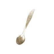 Retro Creative Coffee Scoops Stirring Spoon Sugar Spoon Tea Spoon with Fruit Fork Set of 6 (Silver) N20