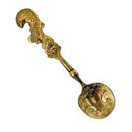 Retro Creative Coffee Scoops Stirring Spoon Sugar Spoon Tea Spoon with Fruit Fork Set of 6 (Silver) N23