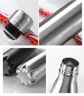 Super Modern Vacuum Insulated 17oz Wave Bottle - Double Walled Stainless Steel Water Thermos - Cola Style Hydro... N7