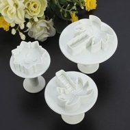 SHINA 3PCS Palm Sun Shape Fondant Cutter Set Plunger Cake Mold Mould Tool Decorating N3