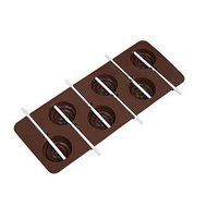 Sher 1PCS6 lattices in circles chocolate molds Round Shape Lollipop Silicone Mold, Jelly, Chocolate, Soap ,Cake... N2