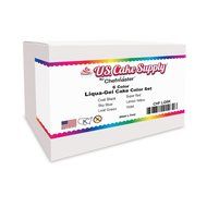 12 Color-US Cake Supply&reg; by Chefmaster Liqua-Gel Paste Cake Color Set - The 12 Most Popular Colors in 0.75 fl.... N12