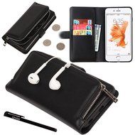 iPhone 6 Plus / iPhone 6S Plus Case, Organizer PU Leather Clutch Purse with Detachable Case, Card Slots and ZIP... N5