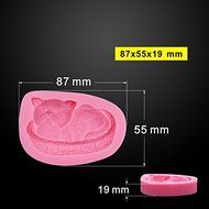 Sher Sleepy Cat in Basket Silicone Mold, Chocolate Candy Silicone Cake Mold,Fondant DecorationTools,Cupcake Mold N2