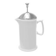 Chantal Ceramic French Press with Stainless Steel Plunger &amp; Lid, 28 oz., White