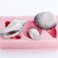 Small Sea Shell Silicone Mold Food Safe Fondant, Chocolate, Candy, Resin, Polymer Clay, Craft, Jewelry Food Mold. N4