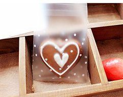 ONOR-Tech 100 PCS Lovely Cute Bowknot OPP Self Adhesive Cookie Bakery Candy Biscuit Roasting Treat Gift DIY Plastic... N11