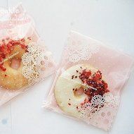 ONOR-Tech 100 PCS Lovely Cute Bowknot OPP Self Adhesive Cookie Bakery Candy Biscuit Roasting Treat Gift DIY Plastic... N12